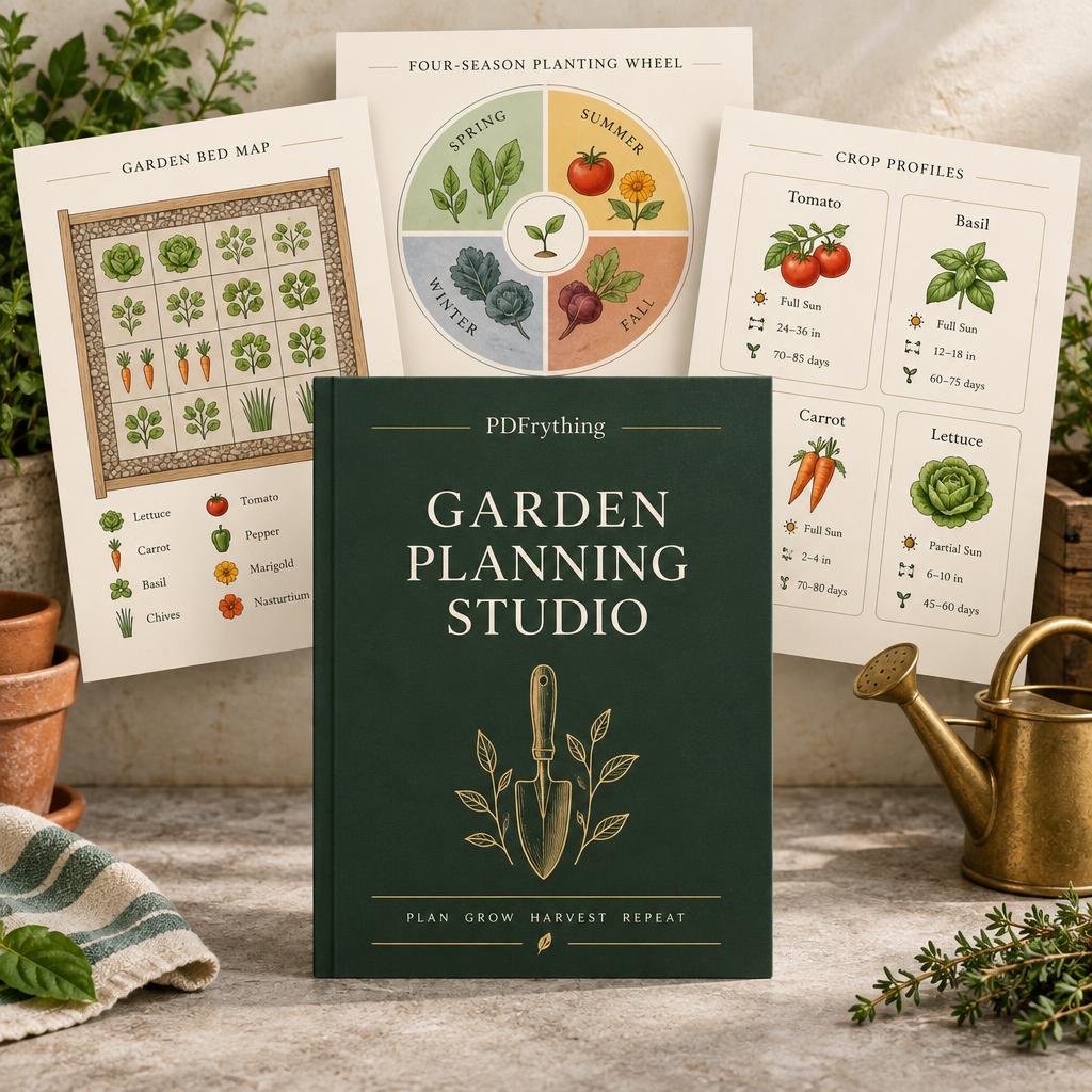 Cover of the Garden Planning Studio printable PDF